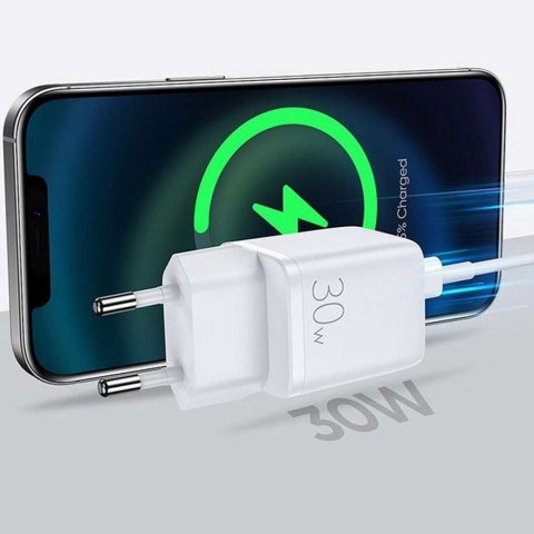 Joyroom Ładowarka sieciowa Joyroom L-QP303 USB + USB-C 30W PD QC 3.0 AFC FCP White Joyroom Ładowarka sieciowa Joyroom L-QP303 USB + USB-C 30W PD QC 3.0 AFC FCP White