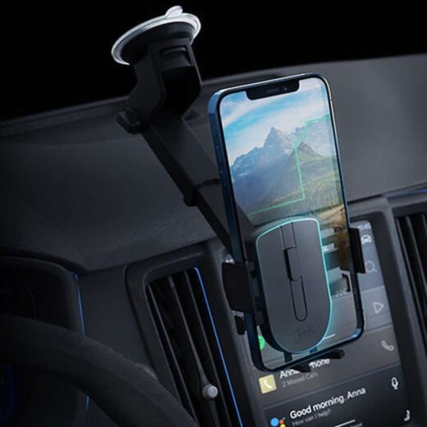 3mk Uchwyt samochodowy na telefon 3mk Twist Automatic Car Holder na kokpit/ szybę Czarny 3mk Uchwyt samochodowy na telefon 3mk Twist Automatic Car Holder na kokpit/ szybę Czarny