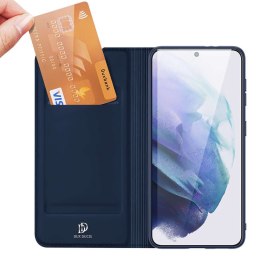 Dux Ducis Etui ochronne z klapką Dux Ducis Skin Pro skórzane do Samsung Galaxy S22 Plus Granatowe
