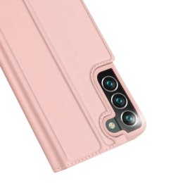 Dux Ducis Etui ochronne z klapką Dux Ducis Skin Pro skórzane do Samsung Galaxy S22 Plus Różowe