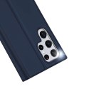 Dux Ducis Etui ochronne z klapką Dux Ducis Skin Pro skórzane do Samsung Galaxy S22 Ultra Granatowe