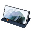 Dux Ducis Etui ochronne z klapką Dux Ducis Skin Pro skórzane do Samsung Galaxy S22 Ultra Granatowe