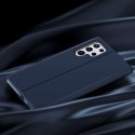 Dux Ducis Etui ochronne z klapką Dux Ducis Skin Pro skórzane do Samsung Galaxy S22 Ultra Granatowe