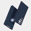 Dux Ducis Etui ochronne z klapką Dux Ducis Skin Pro skórzane do Samsung Galaxy S22 Ultra Granatowe
