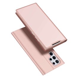 Dux Ducis Etui ochronne z klapką Dux Ducis Skin Pro skórzane do Samsung Galaxy S22 Ultra Różowe