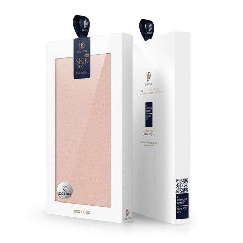 Dux Ducis Etui ochronne z klapką Dux Ducis Skin Pro skórzane do Samsung Galaxy S22 Ultra Różowe Dux Ducis Etui ochronne z klapką Dux Ducis Skin Pro skórzane do Samsung Galaxy S22 Ultra Różowe