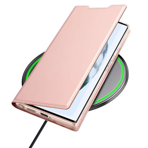 Dux Ducis Etui ochronne z klapką Dux Ducis Skin Pro skórzane do Samsung Galaxy S22 Ultra Różowe Dux Ducis Etui ochronne z klapką Dux Ducis Skin Pro skórzane do Samsung Galaxy S22 Ultra Różowe