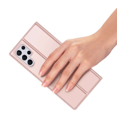 Dux Ducis Etui ochronne z klapką Dux Ducis Skin Pro skórzane do Samsung Galaxy S22 Ultra Różowe Dux Ducis Etui ochronne z klapką Dux Ducis Skin Pro skórzane do Samsung Galaxy S22 Ultra Różowe