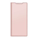 Dux Ducis Etui ochronne z klapką Dux Ducis Skin Pro skórzane do Samsung Galaxy S22 Ultra Różowe