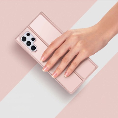 Dux Ducis Etui ochronne z klapką Dux Ducis Skin Pro skórzane do Samsung Galaxy S22 Ultra Różowe Dux Ducis Etui ochronne z klapką Dux Ducis Skin Pro skórzane do Samsung Galaxy S22 Ultra Różowe