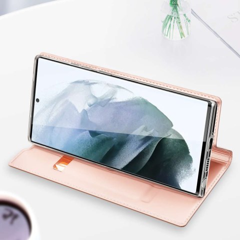 Dux Ducis Etui ochronne z klapką Dux Ducis Skin Pro skórzane do Samsung Galaxy S22 Ultra Różowe Dux Ducis Etui ochronne z klapką Dux Ducis Skin Pro skórzane do Samsung Galaxy S22 Ultra Różowe