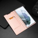Dux Ducis Etui ochronne z klapką Dux Ducis Skin Pro skórzane do Samsung Galaxy S22 Ultra Różowe