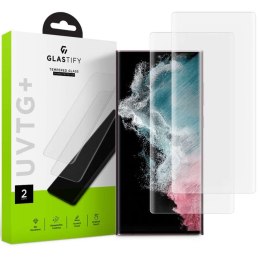 Glastify 2-Pack Szkło hartowane pełne Glastify UV ochrona ekranu do Samsung Galaxy S22 Ultra