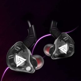 QKZ Słuchawki przewodowe sportowe QKZ do biegania Stereo Hi-Res ze złączem mini Jack 3.5mm Czarne
