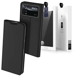 Dux Ducis Etui ochronne z klapką Dux Ducis Skin Pro skórzane do Xiaomi Poco X4 Pro 5G Czarne