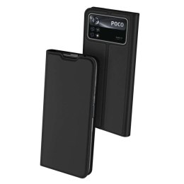 Dux Ducis Etui ochronne z klapką Dux Ducis Skin Pro skórzane do Xiaomi Poco X4 Pro 5G Czarne