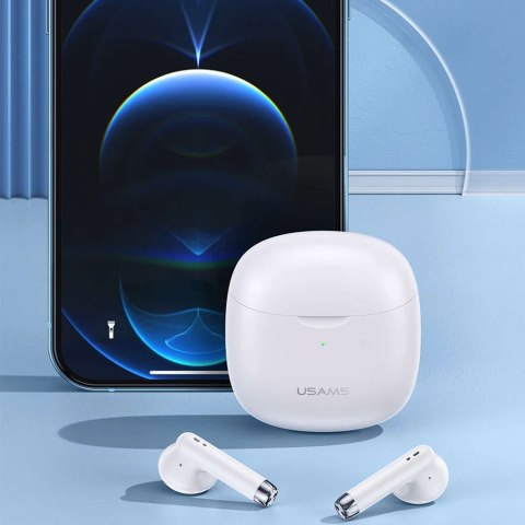 Usams Słuchawki bezprzewodowe douszne USAMS TWS IA series Bluetooth 5.0 Białe Usams Słuchawki bezprzewodowe douszne USAMS TWS IA series Bluetooth 5.0 Białe