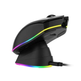 Dareu Bezprzewodowa mysz gamingowa + stacja ładująca Dareu EM901X RGB 2.4 G 600-6000 DPI (czarna)