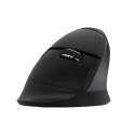 Delux Bezprzewodowa mysz pionowa Delux M618Mini DB BT+2.4G 2400DPI (czarna)