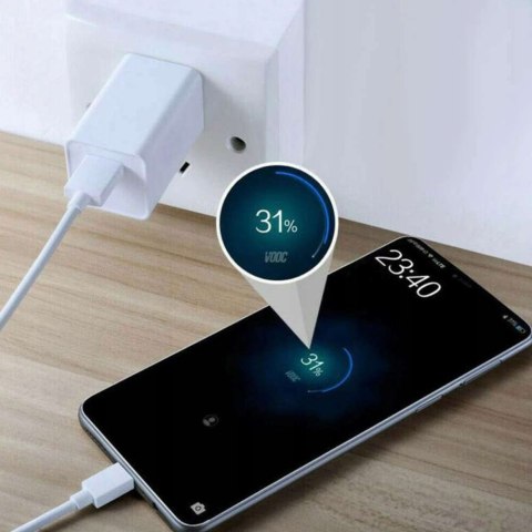 OPPO Kabel przewód Oppo DL129 USB do USB-C Type C 1m Biały OPPO Kabel przewód Oppo DL129 USB do USB-C Type C 1m Biały