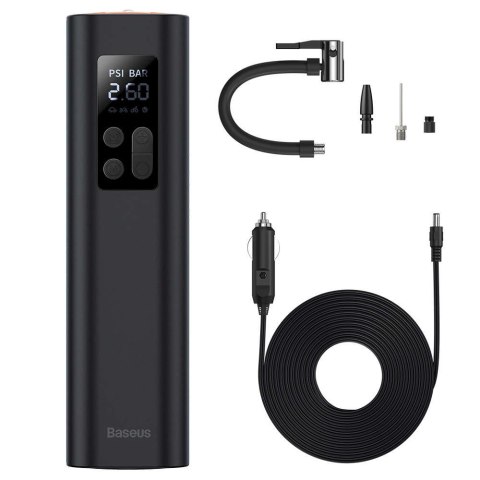 Baseus Mini kompresor samochodowy sprężarka Baseus Air Pump pompka do kół lampka LED Czarny Baseus Mini kompresor samochodowy sprężarka Baseus Air Pump pompka do kół lampka LED Czarny