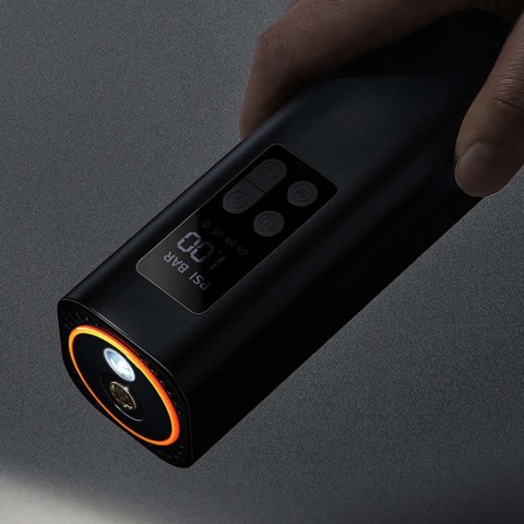 Baseus Mini kompresor samochodowy sprężarka Baseus Air Pump pompka do kół lampka LED Czarny Baseus Mini kompresor samochodowy sprężarka Baseus Air Pump pompka do kół lampka LED Czarny