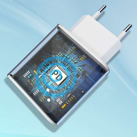 Denmen Ładowarka sieciowa Denmen szybka USB-C Type C PD 20W 3.6A Biała Denmen Ładowarka sieciowa Denmen szybka USB-C Type C PD 20W 3.6A Biała