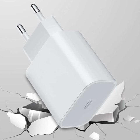 Denmen Ładowarka sieciowa Denmen szybka USB-C Type C PD 20W 3.6A Biała Denmen Ładowarka sieciowa Denmen szybka USB-C Type C PD 20W 3.6A Biała