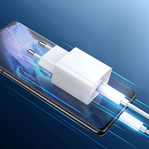 Denmen Ładowarka sieciowa Denmen szybka USB-C Type C PD 20W 3.6A Biała Denmen Ładowarka sieciowa Denmen szybka USB-C Type C PD 20W 3.6A Biała