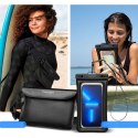 Spigen Etui wodoodporne Spigen A621 IPX8 do telefonu + uniwersalna wodoszczelna torba nerka saszetka Black