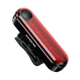 Superfire Tylna lampka rowerowa Superfire BTL01, USB, 230mAh