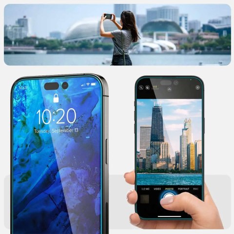 Spigen 2x Szkło Hartowane Spigen Glas.TR "EZ FIT" do Apple iPhone 14 Pro Clear Spigen 2x Szkło Hartowane Spigen Glas.TR "EZ FIT" do Apple iPhone 14 Pro Clear