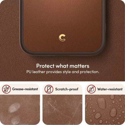 Spigen Etui Spigen Cyrill Kajuk Mag MagSafe do Apple iPhone 14 Plus Saddle Brown Spigen Etui Spigen Cyrill Kajuk Mag MagSafe do Apple iPhone 14 Plus Saddle Brown