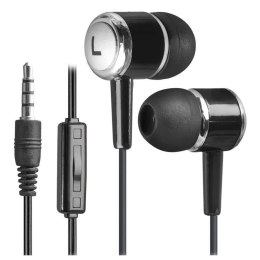 Defender Słuchawki przewodowe dokanałowe z mikrofonem Defender PULSE 427 mini Jack 3.5mm czarne