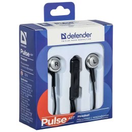 Defender Słuchawki przewodowe dokanałowe z mikrofonem Defender PULSE 427 mini Jack 3.5mm czarne