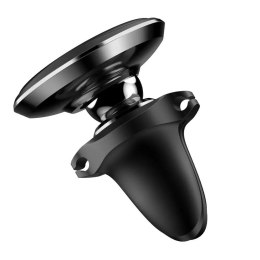 Joyroom Baseus Magnetic Air Vent magnetyczny uchwyt samochodowy na kratkę wentylacyjną z uchwytem na 2 kable czarny (SUGX-A01)