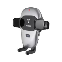 Joyroom Dudao uchwyt samochodowy z wbudowaną ładowarką bezprzewodową Qi 15W szary (F20xs)