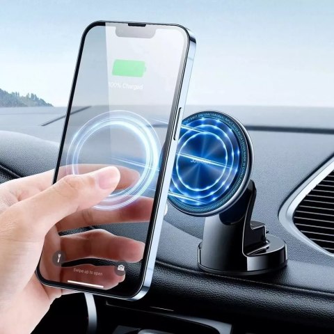 Joyroom Joyroom samochodowy uchwyt magnetyczny bezprzewodowa indukcyjna ładowarka Qi 15W (kompatybilna z MagSafe do iPhone) na deskę roz Joyroom Joyroom samochodowy uchwyt magnetyczny bezprzewodowa indukcyjna ładowarka Qi 15W (kompatybilna z MagSafe do iPhone) na deskę roz