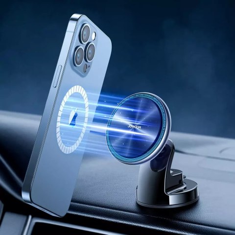 Joyroom Joyroom samochodowy uchwyt magnetyczny bezprzewodowa indukcyjna ładowarka Qi 15W (kompatybilna z MagSafe do iPhone) na deskę roz Joyroom Joyroom samochodowy uchwyt magnetyczny bezprzewodowa indukcyjna ładowarka Qi 15W (kompatybilna z MagSafe do iPhone) na deskę roz