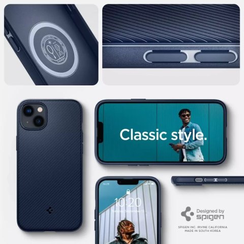 Spigen Etui Spigen Mag Armor do Apple iPhone 14 Plus Navy Blue Spigen Etui Spigen Mag Armor do Apple iPhone 14 Plus Navy Blue
