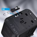 Choetech Choetech szybka uniwersalna ładowarka sieciowa podróżna GaN 2 x USB Typ C / USB 65W Power Delivery czarny (PD5009-BK)