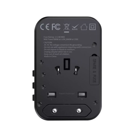 Choetech Choetech szybka uniwersalna ładowarka sieciowa podróżna GaN 2 x USB Typ C / USB 65W Power Delivery czarny (PD5009-BK) Choetech Choetech szybka uniwersalna ładowarka sieciowa podróżna GaN 2 x USB Typ C / USB 65W Power Delivery czarny (PD5009-BK)