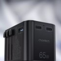 Choetech Choetech szybka uniwersalna ładowarka sieciowa podróżna GaN 2 x USB Typ C / USB 65W Power Delivery czarny (PD5009-BK)