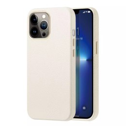 Dux Ducis Dux Ducis Roma skórzane etui do iPhone 13 Pro Max elegancki pokrowiec z naturalnej skóry biały