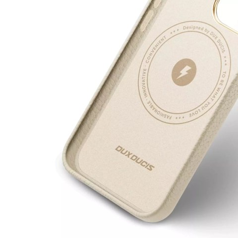 Dux Ducis Dux Ducis Roma skórzane etui do iPhone 13 Pro Max elegancki pokrowiec z naturalnej skóry biały Dux Ducis Dux Ducis Roma skórzane etui do iPhone 13 Pro Max elegancki pokrowiec z naturalnej skóry biały