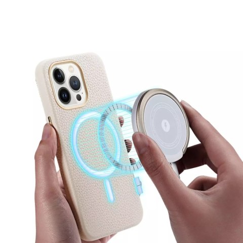 Dux Ducis Dux Ducis Roma skórzane etui do iPhone 13 Pro Max elegancki pokrowiec z naturalnej skóry biały Dux Ducis Dux Ducis Roma skórzane etui do iPhone 13 Pro Max elegancki pokrowiec z naturalnej skóry biały