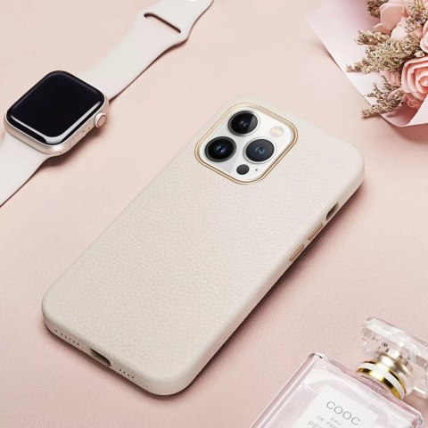 Dux Ducis Dux Ducis Roma skórzane etui do iPhone 13 Pro Max elegancki pokrowiec z naturalnej skóry biały Dux Ducis Dux Ducis Roma skórzane etui do iPhone 13 Pro Max elegancki pokrowiec z naturalnej skóry biały