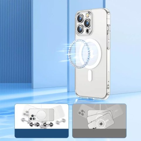 Joyroom Joyroom 14D Magnetic Case magnetyczne etui do iPhone 14 Plus kompatybilne z MagSafe przezroczysty (JR-14D7) Joyroom Joyroom 14D Magnetic Case magnetyczne etui do iPhone 14 Plus kompatybilne z MagSafe przezroczysty (JR-14D7)