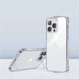 Joyroom Joyroom Defender Series etui pokrowiec do iPhone 14 Pro pancerna obudowa z haczykami podstawką przezroczysty (JR-14H2)