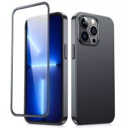 Joyroom Joyroom 360 Full Case etui pokrowiec do iPhone 13 Pro obudowa na tył i przód + szkło hartowane czarny (JR-BP935 black)